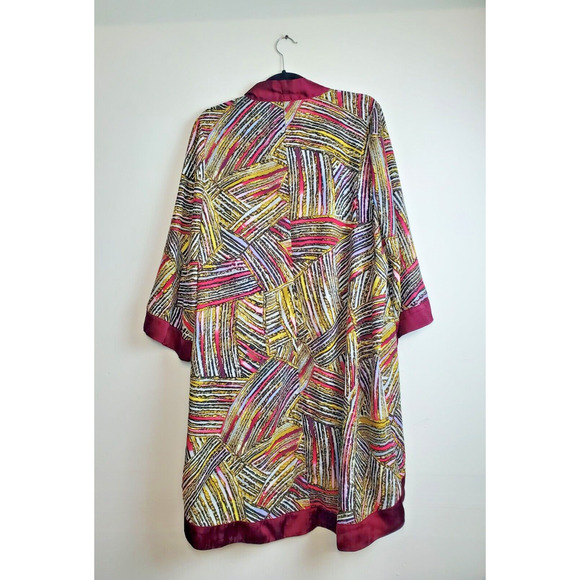 Melissa Mcarthy Seven Womens Top 2X Kimono Cover-Up Bohemian Layering Satin Plus - Picture 4 of 10